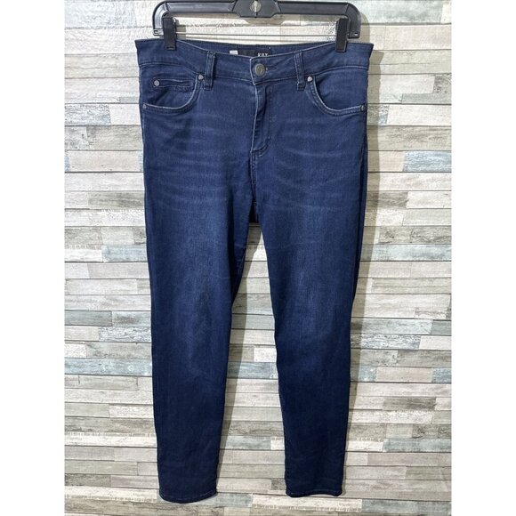 Women’s Kut From The Kloth Denim Jeans Dark Wash Skinny Leg Size 10 - Picture 2 of 16